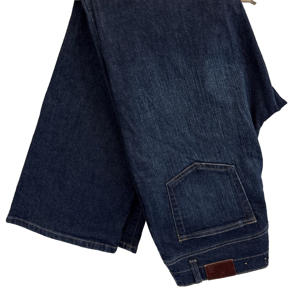 Lands End Womens Sz 10 x 31 Boot Cut Jeans Blue Dark Orig Fit Western Heritage